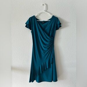 Lauren Ralph Lauren Teal Ruffle Dress
